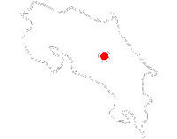 Kaart van Costa Rica met Jaco