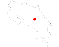 Kaart van Costa Rica met Playa Conchal