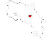 Kaart van Costa Rica met La Fortuna
