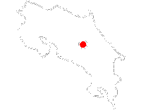 Kaart van Costa Rica met Potrero