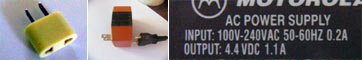 Adapter Stekker, Spannung , Typenschild