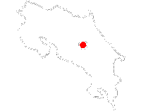 Kaart van Costa Rica met Tortuguero